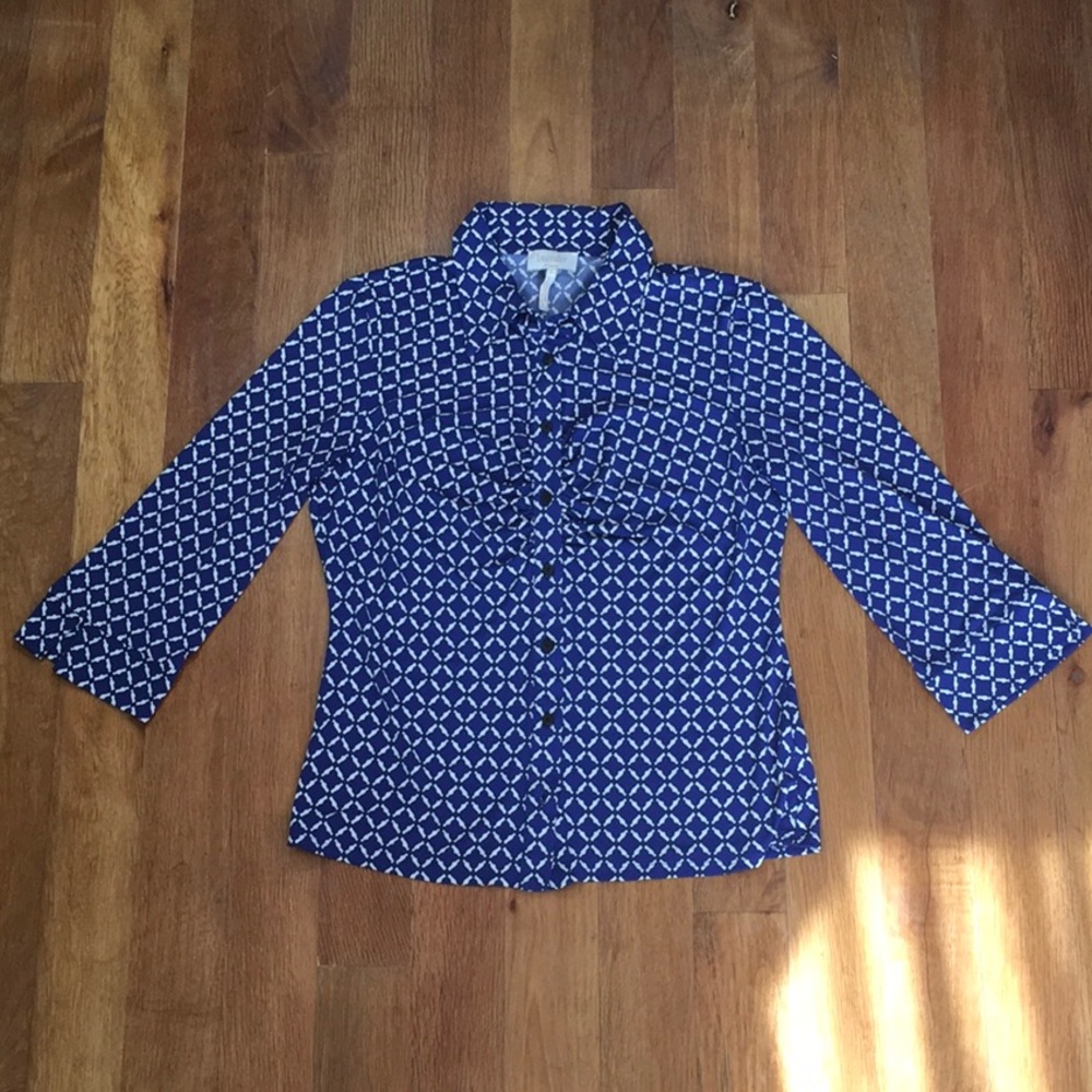 Laundry Blue & White Blouse for Career